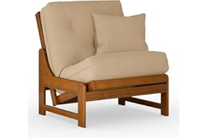 Nirvana Futons Arden Armless Style Chair and Sussex Khaki Microfiber Cushion Set