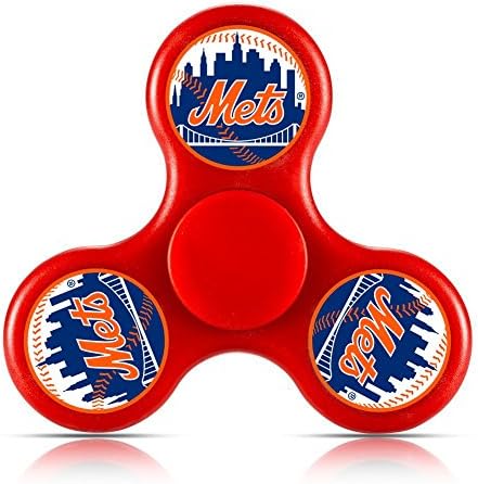 New_York_Mets EDC Hand Spinner Tri Fidget Fingertip Gyro Stress Relief ADHD ADD Focus Toys High Speed, Best Fidget Toys Fiddle Sensory Toys For Kids Classroom For Camo Autism