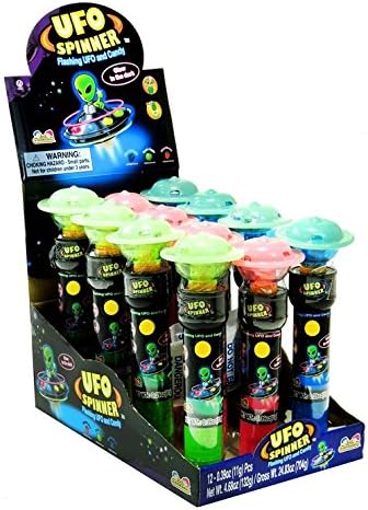 Kidsmania, Ufo Spinner, Count 12 (0.39 oz ) - Sugar Candy / Grab Varieties & Flavors