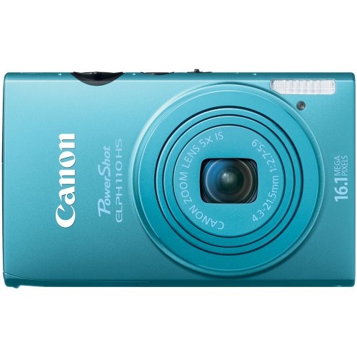Canon PowerShot ELPH 110 HS 16.1 MP CMOS Digital Camera with 5x Optical Image Stabilized Zoom 24mm Wide-Angle Lens and 1080p Full HD Video Recording (Blue) Canon PowerShot ELPH 110 HS 16.1 MP CMOS Digital Camera with 5x Optical Image Stabilized Zoom 24mm Wide-Angle Lens and 1080p Full HD Video Recording (Blue)