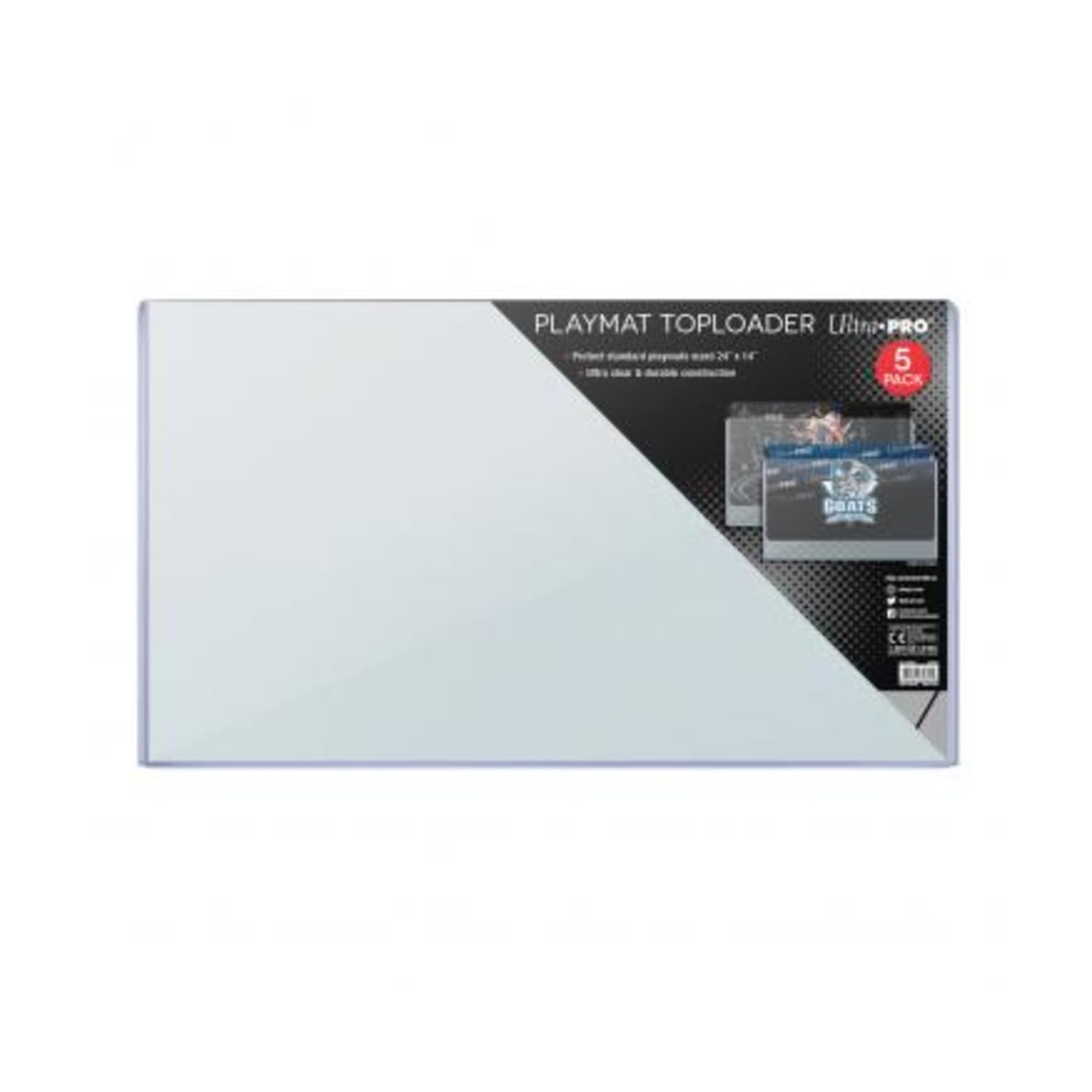 24in x 14in Playmat Toploader 5ct