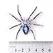 Dazzling Spider Clip Pin Brooch w/Rhinestone - Blue