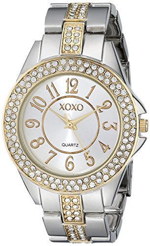 XOXO Women's XO5462 Rhinestone-Accented Two-Tone Watch
