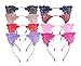 Lucky God 8Pcs Women Lovely Fashion Lace Cat Ears Headband Hair Accessories