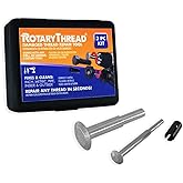 Rotary Thread Repair Kits - Faster &amp; Easier to Chase, Restore &amp; Clean Internal or External Threads, All in One Universal Thread Files Set, Inch, Metric, Grooves, Glands, Acme, Buttress Thread