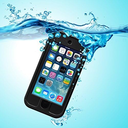 PARLT Waterproof Full-Body Sealed Case with Kickstand for Apple Ipod Touch 5th/6th Generation - Black