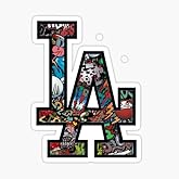 2 pcs Grafitti LA Los Angeles Cali California Sticker Decal, 5 inches - for Car, Wall, Truck, Window