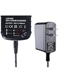 Biswaye - Cargador de batería de litio de 20 V LCS1620 para Black & Decker 20 V batería de iones de litio y 2,5 Ah 20 V batería de litio
