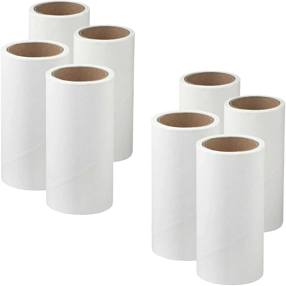 EMBO 8 Pieces Lint Roller Replacement Refill Rolls for IKEA BASTIS White