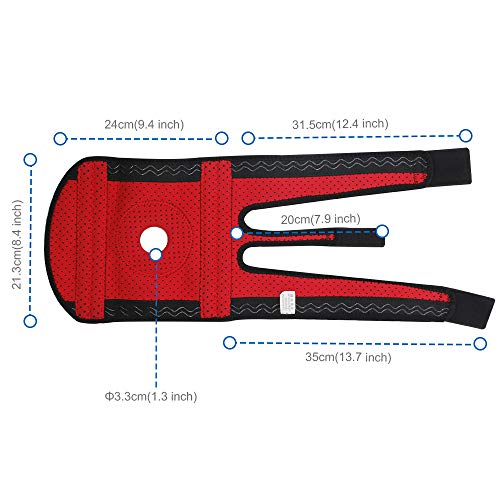 HOPAI Knee Support for Men and Women Adjustable Open-Patella Neoprene Knee Brace with Anti-Slip Strips - For Arthritis, Joint Pain, Meniscus Pain Relief, Sports Running Injury Rehabilitation