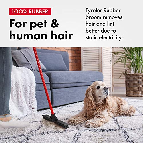 Rubberen Bezem & Zuigmond 33cm - Design, 100% Natuurlijke Rubberen Haren. Voor Huisdier & Mensenhaar - Voor Binnen… - Afbeelding 4