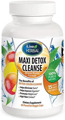 MAXI DETOX CLEANSE _ BEST Detox Cleanse Weight Loss _ Ultimate Colon Care Digestive Health Supplement _ Colon Cleanse Detox Toxic Waste Removal _ Stops Bloating, Cramps, Gas, Detoxifies your Body, Promotes Regularity & Supports Weight Loss - Satisfaction Guaranteed. 15% OFF V-DAY GIFT SPECIAL !