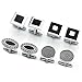 PiercingJ 4 Pairs Set Stainless Steel Exquisite GQ Classic Cufflinks