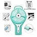 TianNorth Misting Fan Mini USB Handheld Humidifier Mist Water Spray Air Condictioning Moisturizing Fan Portable Face Spray Mist Humidifier (Blue)