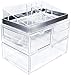 Sorbus® Acrylic Cosmetic Makeup and Jewelry Storage Case Display with Silver Trim - Spacious Design - Great for Bathroom, Dresser, Vanity and Countertop (Silver Set 1)