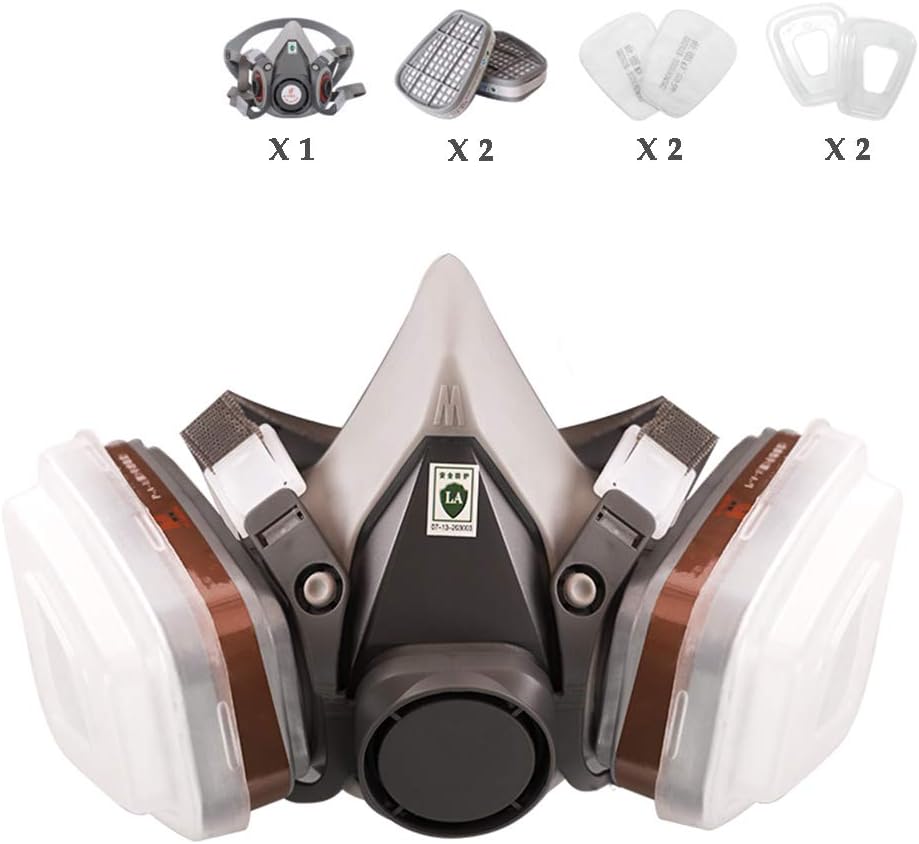 SFXYJ Half Facepiece Respirator, Dust Mask Paint Mask for Painting, Dust, Particulate, Machine Polishing, Welding and Other Work Protection