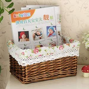 WMY Cesto de lavandería, pequeño, Grande, Tejido a Mano, Cesta de