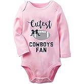 Poemsimai Cutest Cowboys Fan Baby Boy Girl Onesie Newborn Organic Bodysuit Romper