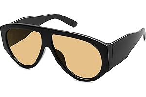 HERJOUR Oversized Retro Aviator Sunglasses Womens Mens 70s Classic Vintage Sun Glasses AR82227