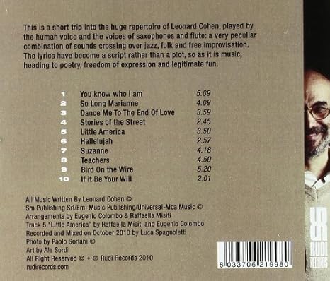 Colombo E October Songs The Songs Of Leonard Cohen Amazon Com Music If it be your will style: amazon com