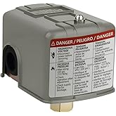 Water Pressure Switch 40-60psi Well Pump Pressure Switch Electric Auto Control Adjustable Differential 1/4" Female NPT