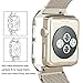 Apple Watch Band 42mm, Stainless Steel Watch Mesh Band Magnetic Replacement Wrist Band With Metal Protective Case for Woman/Men Apple Watch Series 2 Series 1 Sport Nike+ Edition-Retro Gold