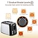2 Slice Toaster Best Rated Prime Wide Slot Toasters 2 Slice Compact Black Stainless Steel Toaster with Bagel/Defrost/Cancel Function Removable Crumb Tray