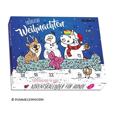 Pummeleinhorn BUBECK Hunde-Adventskalender