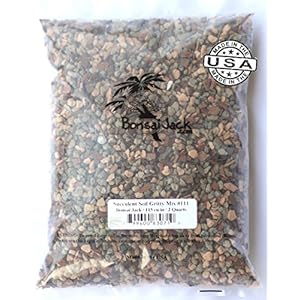 Bonsai Jack Succulent and Cactus Soil Gritty Mix #111 – (2 Quarts) – Fast Draining – Fight Root Rot – Optimized pH