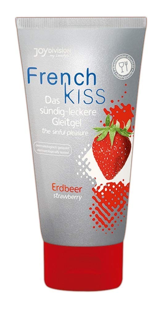JOYDIVISION Frenchkiss Strawberry, 75 ml, Water-Based Lubricant Gel, the sinfully Delicious Lubricant