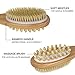 Body Brush Set, Kaptron 3 Pcs Set Natural Boar Bristle Brush and Konjac Sponge Exfoliating Body Feet Back Scrubber Brush, Dry Skin Brush, Pumic Stone, Cellulite Massager with Waterproof Storage Bag