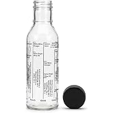 Kolder Salad Dressing Mixer Bottle with 8 Classic Light Recipes, Glass, 13-Ounce Capacity
