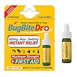 BugBiteDr Insect Bite Relief Oil - Healing Liquid Gel for Bites & Stings - Lab Tested Instant Relief from Itching & Pain - Safe for Kids & Pets - .14 fl oz (4ml) Each, 2 Bottles - MSRP $12.99