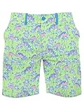 Men's Flamingo Print Shorts - Ultra-Soft Elastic Button Short Shorts