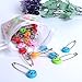 50 Pcs Safety Pin Diaper Pin Cloth Diaper Pin Assorted Color Plastic Head Smile Faces Style Baby Safety Locking Cloth Diaper Pins Baby Clothes Diaper Nappy Pin Safety Pin