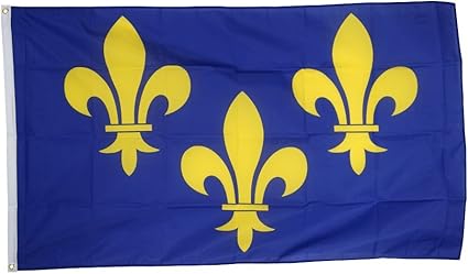 Digni Drapeau France Ile De France Fleur De Lys 90 X 150 Cm Sticker Gratuit Amazon Fr Sports Et Loisirs