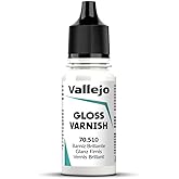 Vallejo - Permanent Acrylic Varnish | Glossy Finish 18 ml. (0.6 fl.oz.) | Extraordinary Hardness &amp; Permanence | Scratch Resistant &amp; Non-Yellowing | Outdoor and Indoor Surfaces