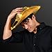 Shiny Sequin Light Up LED Gold Cowboy Hat