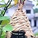 Flying Spoon Grass Bird Hut Teardrop Hanging Bird Nest 100% Natural Fiber Hand-Woven Bird House-Provides shelter for Finch & Canary