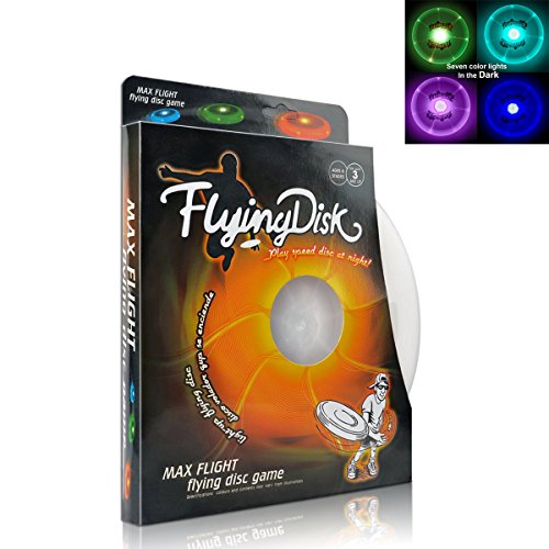 LED Flying Disc - CrazyLynX Ultimate Sport Disc Light Up LED Glowing Sprint Ring Dog Frisbee Flying Ring Disc Flashflight at Night Spin Flywheel with Changing Lights for Pets Adults Kids Children Gift LED Flying Disc - CrazyLynX Ultimate Sport Disc Light Up LED Glowing Sprint Ring Dog Frisbee Flying Ring Disc Flashflight at Night Spin Flywheel with Changing Lights for Pets Adults Kids Children Gift
