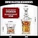 Ashcroft Empire 5 Piece Whiskey Decanter Set | 100% Lead Free | Ultra Clarity | Luxury Glasses | Crown Whiskey Glass