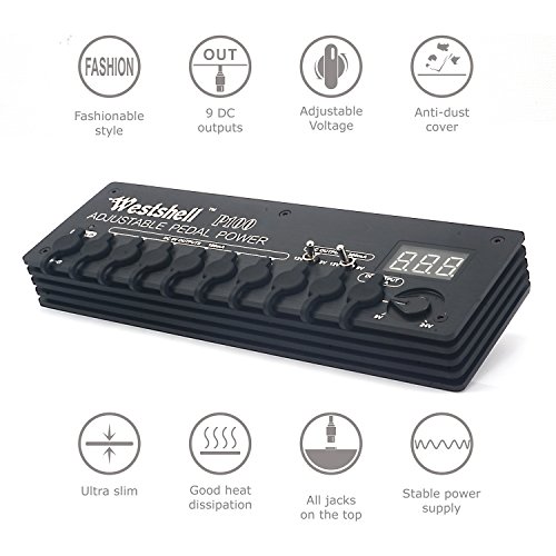 Guitar Effect Pedal Power Supply 9 Isolated Output for 9V 12V Pedals MusicalInstruments Instrument Accessories Guitar & Bass Accessories Pedalboards