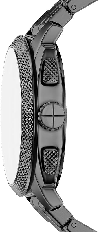 New Machine Reloj para Hombre, Movimiento cronógrafo de Cuarzo de 44 mm con Correa de Acero Inoxidable o Cuero, Gris Suave, Pulsera — foto 4 de 6