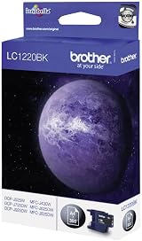 Brother LC-1220BK Black Ink Cartridge Single Pack Standard Yield 300 Pages