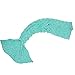 AmyHomie Mermaid Tail Blanket, Girls Mermaid Blanket for Kids Soft Crochet Sleeping Bag, Mermaid Gift for Christmas(ScaleMint,Kids)