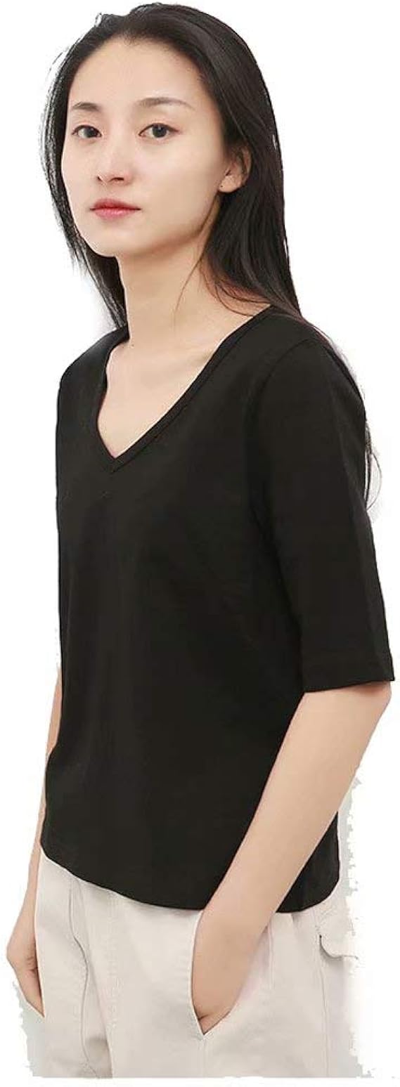 Amazon Eleitchtee 半袖 Tシャツ レディース Vネック シンプル カットソー 五分袖 綿 黒 白 レッド コーヒー S Xl Tシャツ カットソー 通販 Amazon Eleitchtee 半袖 Tシャツ レディース Vネック シンプル カットソー 五分袖 綿 黒 白 レッド コーヒー S Xl Tシャツ カットソー 通販