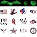 Fourth of July Tattoos 144 Pack Independence Day Patriotic Party Accessories, including 72 Glow In The Dark Tattoos