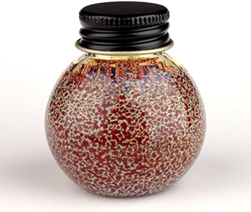 Blown Glass Screwcap Bottle - Ruby/Silver