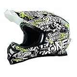 O'Neal Mens Off-Road 3 SRS Attack Helmet (Black, Large)