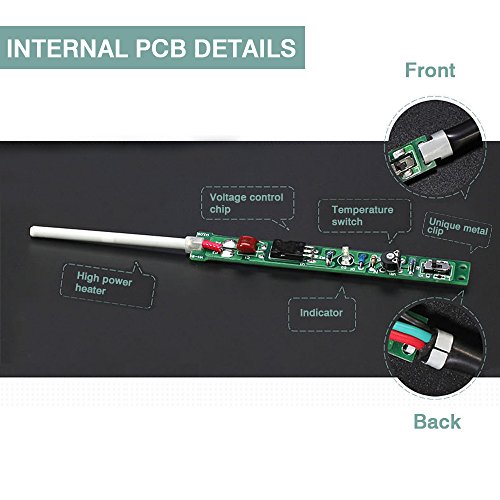 Upgraded Soldering Iron Kit Electronics with Magnifying Glass 60w Temperature Adjustable Soldering Iron [16-In-1] Welding Tool 6 Tips Desoldering Pump Stand with Sponge Tweezers Wire Cutter Carry Box - Thumbnail 2